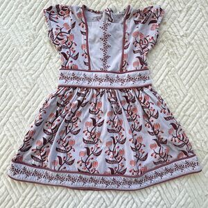 Kate Quinn 5Y Organic Cotton Floral Bird Flutter Sleeve Dress Girls Boutique